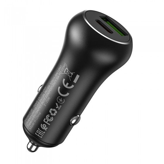 Cargador Auto PD + QC 3.0 20W HOCO Z38