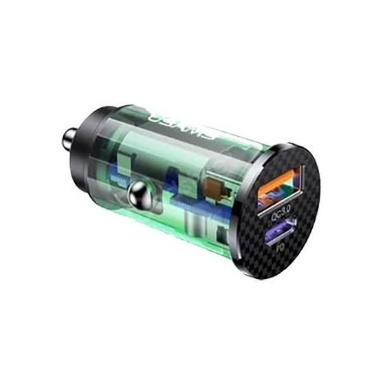 Cargador para Auto USAMS C25 PD 20W + QC 3.0